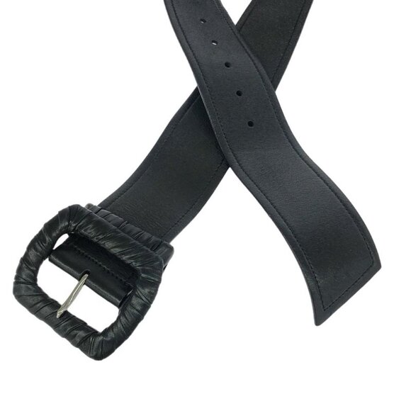 Prada Leather Wide Belt 4280 Black 32 80 main image 6